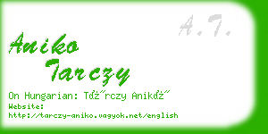 aniko tarczy business card